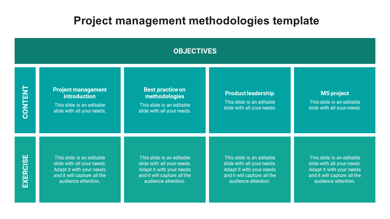 project management methodologies Presentation template